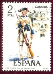Stamps Spain -  1975 Uniformes militares. Fusilero del Regimiento de Asturias- Edifil:2278