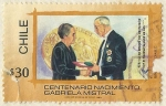 Stamps : America : Chile :  CENTENARIO NACIMIENTO GABRIELA MISTRAL