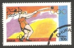 Stamps : Asia : Oman :  Dhufar - Olimpiadas de Montreal, lanzamiento de martillo