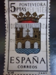 Stamps Spain -  Escudos  de Capitales de Provincias de España- PONTEVEDRA- Ed: 1632.-