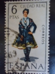 Stamps Spain -  Trajes Típicos Españoles.-Ciudad Real- Ed; 1839