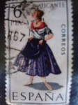 Stamps Spain -  Trajes Típicos  Españoles.-Alicante- Ed: 1769