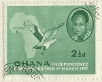 Stamps Ghana -  INDEPENDENCE COMMEMORATION 6th MARCH 1957