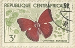 Sellos de Africa - Rep Centroafricana -  CYMOTHOE SANGARIS