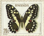 Stamps : Africa : Rwanda :  PAPILIO DEMODDCUS E.