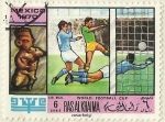 Stamps United Arab Emirates -  WORLD FOOBALL CUP MEXICO 1970