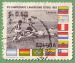 Stamps Bolivia -  XXI Campeonato Suramericano de Fútbol 