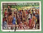 Stamps New Zealand -  First Christian Service