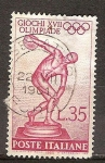 Stamps : Europe : Italy :  XVII.Juegos Olímpicos. "El discóbolo" 