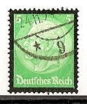 Stamps Germany -  Muerte de Hindenburg.