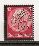 Stamps : Europe : Germany :  Muerte de Hindenburg.