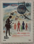 Stamps Nepal -  national population census 1991