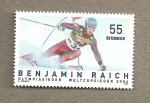 Sellos de Europa - Austria -  Benjamín Raich Campeón ski 2006