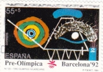 Sellos de Europa - Espa�a -  Pre-Olímpica Barcelona-92  Tiro Olímpico (Viladecans)    (H)