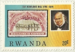 Stamps Rwanda -  SIR ROWLAND HILL 1785 - 1879