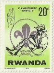 Stamps Rwanda -  Xº ANNIVERSAIRE 1968 - 1978
