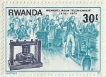 Stamps Rwanda -  PREMIERE LIAISON TELEPHONIQUE 1876 - 1976