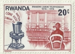 Stamps : Africa : Rwanda :  PREMIERE LIAISON TELEPHONIQUE 1876 - 1976