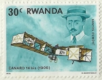 Stamps : Africa : Rwanda :  SANTOS DUMONT  CANARD 14 bis ( 1906 )