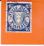 Stamps Poland -  Ciudad Libre de DANZIG - escudo