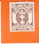 Stamps Poland -  Ciudad Libre de DANZIG - escudo