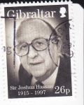 Stamps : Europe : Gibraltar :  Sir Joshua Hassan 1915-1997 político y abogado de Gibraltar