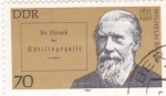 Stamps Germany -  Wilhelm Raabe 1831-1910  Novelista