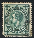 Stamps Spain -  ALFONSO XII-IMPUESTO DE GUERRA