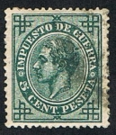 Stamps : Europe : Spain :  ALFONSO XII-IMPUESTO DE GUERRA