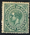 Stamps Spain -  ALFONSO XII-IMPUESTO DE GUERRA