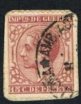 Stamps Spain -  ALFONSO XII-IMPUESTO DE GUERRA