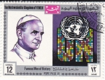 Stamps Yemen -  Hombres Famosos de la Historia-  PAPA PABLO VI