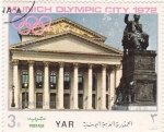Sellos de Asia - Yemen -  MUNICH OLYMPIC CITY 1972 - Teatro Nacional