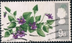 Stamps United Kingdom -  ISABEL II Y FLORES DIVERSAS. VIOLETA. Y&T Nº 469