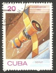 Stamps : America : Cuba :  Día de la astronautica, Soyuz