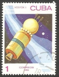 Sellos de America - Cuba -  Día de la astronautica, Vostok I