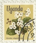 Stamps : Africa : Uganda :  CORDIA ABYSINICA