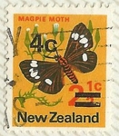 Stamps New Zealand -  MAGPIE MOTH