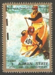 Stamps United Arab Emirates -  Ajman - Canoa en aguas bravas