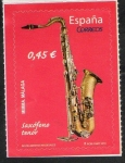 Sellos de Europa - Espa�a -  4550- Instrumentos musicales. Saxófono tenor.