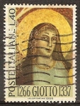 Stamps : Europe : Italy :  700a.Aniv  nacimiento de Giotto. "Madonna en Maesta" (después de Giotto).