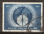 Sellos del Mundo : Europa : Italia : Centenario de la Sociedad Geográfica Italiana.