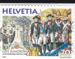 Stamps Switzerland -  Homenaje al General Suworow