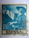 Stamps Spain -  Día del Sello.-San Jerónimo- Pintor: Francisco de Zurbrán. Ed: 1423