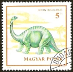 Stamps Hungary -  BRONTOSAURUS