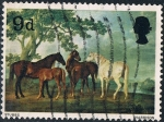 Stamps United Kingdom -  CABALLOS Y PAISAJE, DE GEORGE STUBBS. Y&T Nº 492