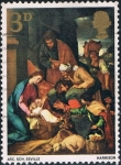 Sellos del Mundo : Europa : Reino_Unido : NAVIDAD 1967. LA ADORACIÓN DE LOS PASTORES, ESCUELA DE SEVILLA. Y&T Nº 499 