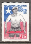 Stamps : America : Chile :  Nacionalización del Cobre