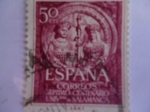 Stamps Spain -  Día del Sello.-VII Cent. de la Universidad de Salamanca. Los Reyes Católicos. Ed:1226