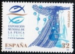 Sellos de Europa - Espa�a -  3504- Exposición Mundial de la Pesca. Logotipo.